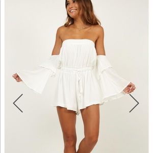 White ShowPo Romper NWT